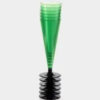 Фужер одноразовый &laquo;Конус&raquo;, 150-180 мл, зелёный