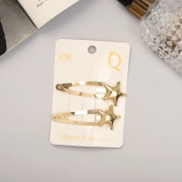 Невидимка для волос "Аманда" (набор 2 шт) звезда, 6,5 см, золото Невидимка для волос "Аманда" (набор 2 шт) звезда, 6,5 см, золото