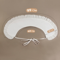 Воротник накладной, с отделкой из рюш, диаметр горловины = 43 см, 99 × 14 см, цвет айвори Воротник накладной, с отделкой из рюш, диаметр горловины = 43 см, 99 × 14 см, цвет айвори