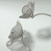 Браслет &laquo;Цветок&raquo; стразинка, цвет серебро