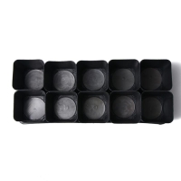 Набор для рассады: стаканы по 700 мл (10 шт.), поддон 44 &times; 18 см, чёрный, Greengo