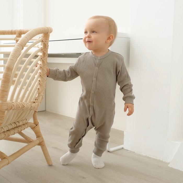 Комбинезон Крошка Я, BASIC LINE, рост 68-74 см, цвет бежевый Комбинезон Крошка Я, BASIC LINE, рост 68-74 см, цвет бежевый