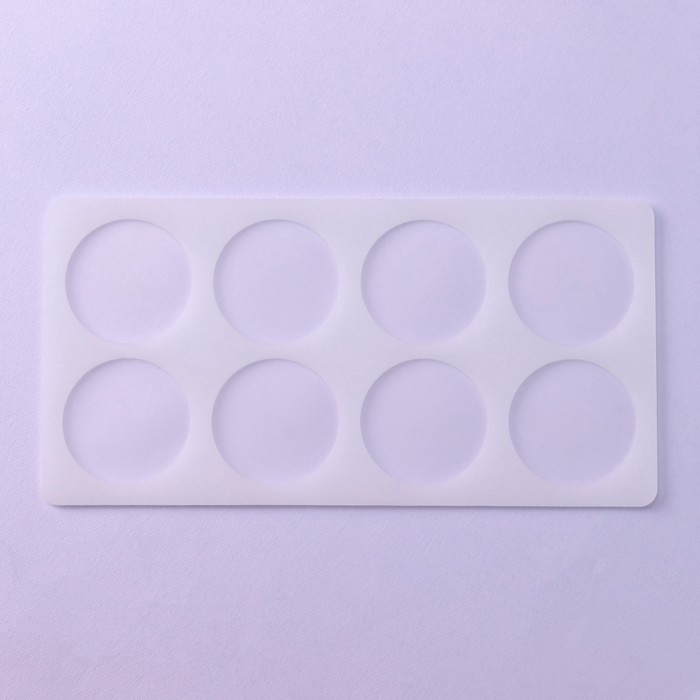 Форма для шоколада &laquo;Круг&raquo;, силикон, 8 ячеек, 23,5&times;12&times;0,3 см, цвет прозрачный