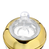 Бутылочка для кормления с наклейками &laquo;Золотой малыш&raquo; от 0 мес., 150 мл., цвет золотой, M&B