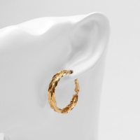 Серьги металл &laquo;Богема&raquo; косичка, цвет золото