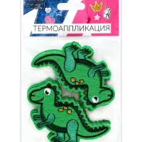 Термоаппликация &laquo;Дракоша&raquo;, 7.5&times;5.5 см, зелёная