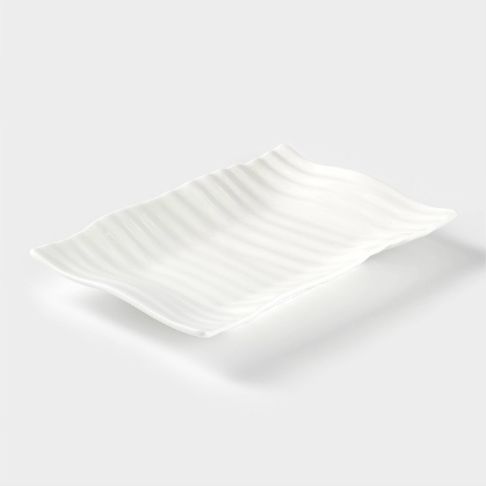 Блюдо фарфоровое Wilmax, 18&times;11,5 см, цвет белый