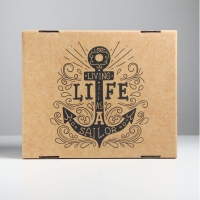 Коробка подарочная складная, упаковка, &laquo;Морская&raquo;, 31 х 25.5 х 16 см