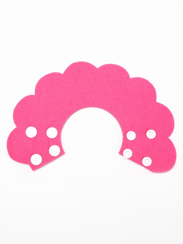 Ветеринарный воротник из фетра "Ромашка", размер S, фуксия