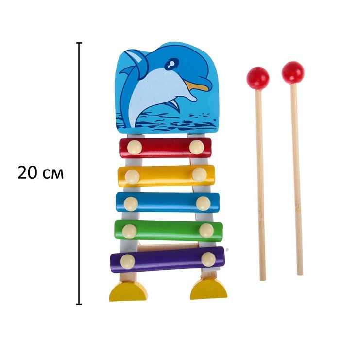 Металлофон малый &laquo;Дельфинчик&raquo;, 5 тонов