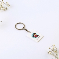 Брелок для ключей парный &laquo;Наша любовь это...&raquo;, акриловый, 13,3 х 8