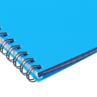 Тетрадь на гребне A5 48 листов в клетку Calligrata Голубая, пластиковая обложка, блок офсет Тетрадь на гребне A5 48 листов в клетку Calligrata Голубая, пластиковая обложка, блок офсет