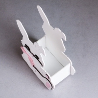 Кашпо деревянное "Зайка с бантом", 13,5х7х19,5 см, дуб, белый Кашпо деревянное "Зайка с бантом", 13,5х7х19,5 см, дуб, белый