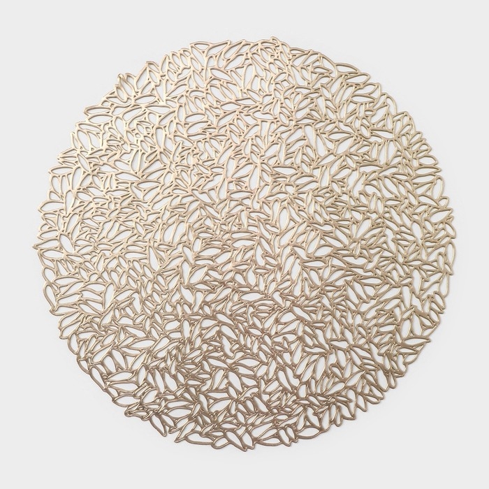 Салфетка сервировочная на стол &laquo;Манифик&raquo;, d=38 см, цвет золотой