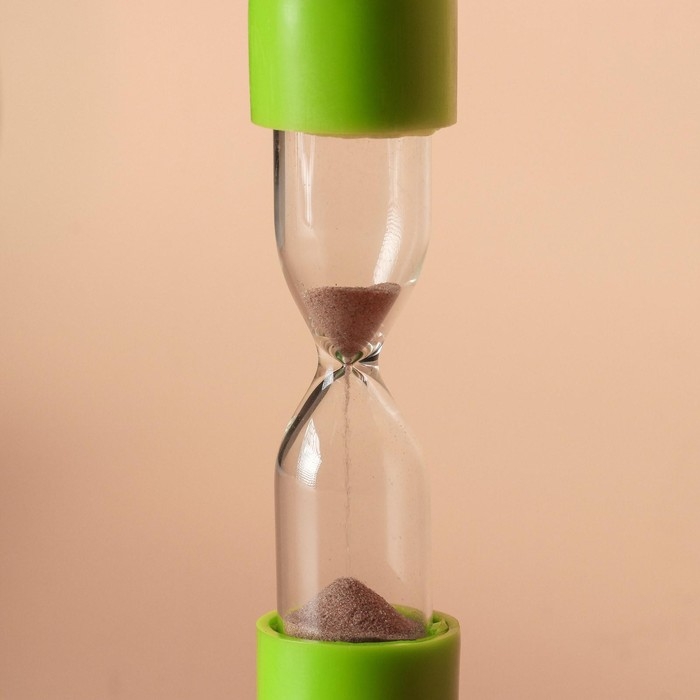 Песочные часы настольные на 5 минут, h-12 см, d - 4.4 см, упаковка пакет, микс
