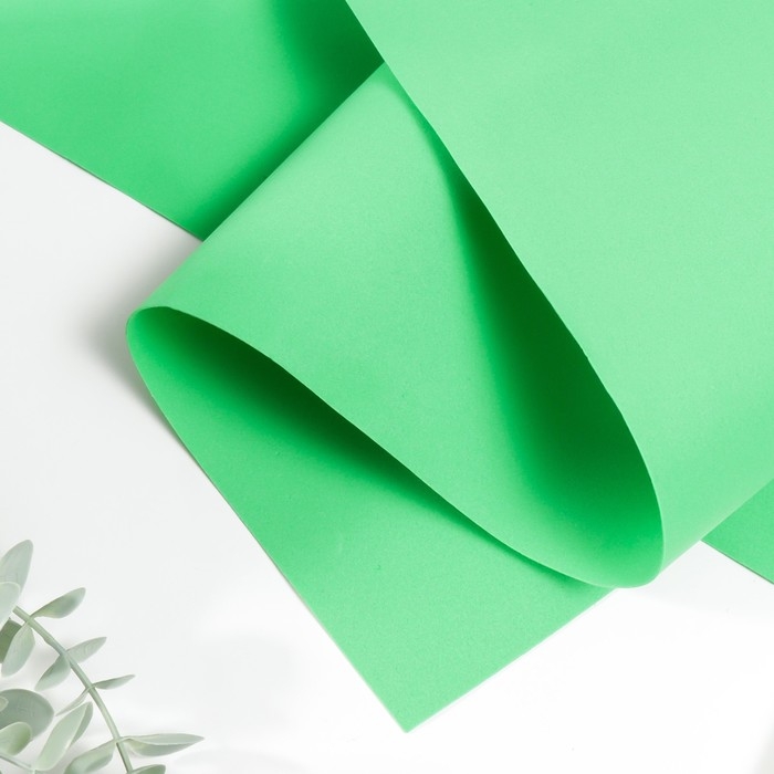 Фоамиран иранский, 0.8-1 мм, зелёное яблоко/171, 60&times;70 см