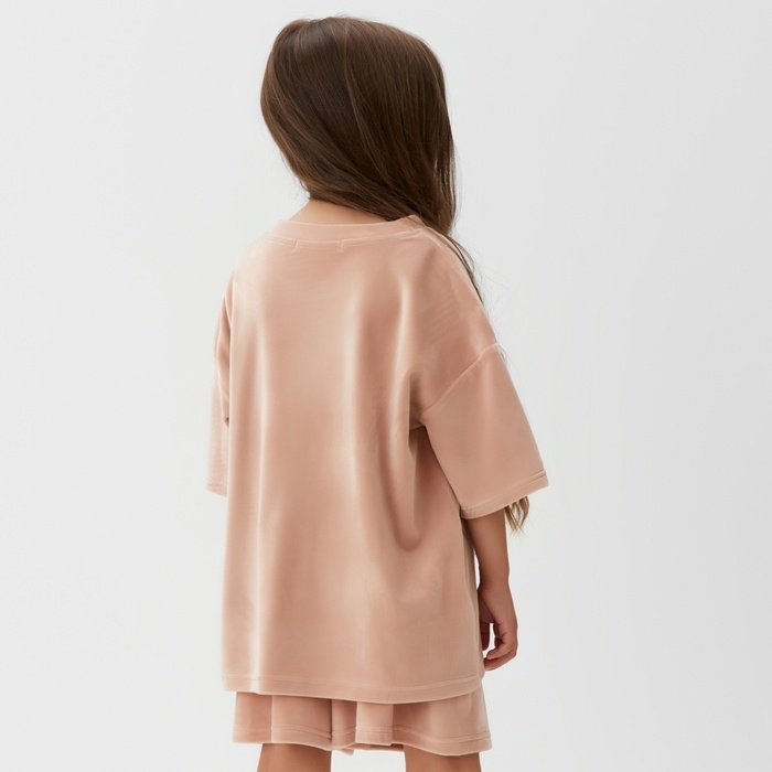 Костюм детский (футболка, шорты) KAFTAN Plushy р.32 (110-116), бежевый Костюм детский (футболка, шорты) KAFTAN Plushy р.32 (110-116), бежевый