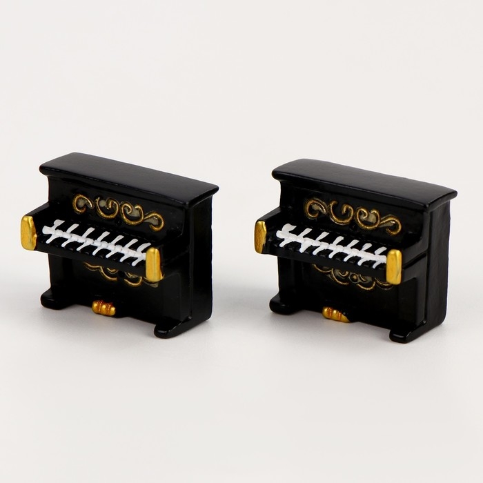 Миниатюра кукольная &laquo;Пианино&raquo;, набор 2 шт., размер 1 шт. &mdash; 2 &times; 1 &times; 2 см