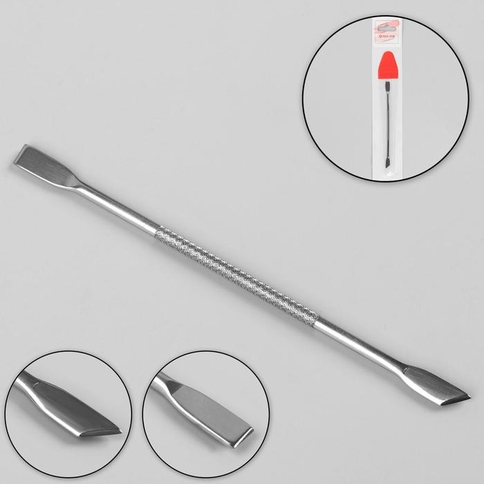 Шабер двусторонний, лопатка прямая, лопатка скошенная, в чехле, 11,5 см, цвет серебристый Шабер двусторонний, лопатка прямая, лопатка скошенная, в чехле, 11,5 см, цвет серебристый