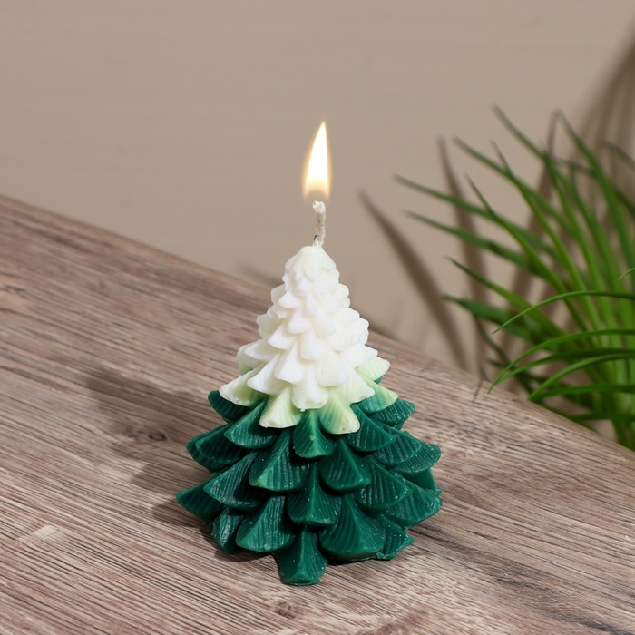 Свеча Свеча "Ёлка" 5х5х9,5 см, соевый воск
