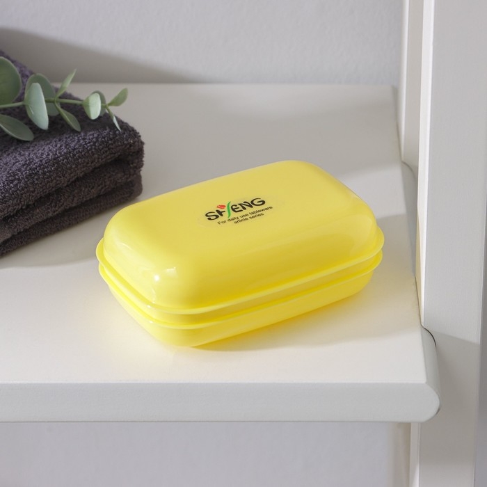 Мыльница пластиковая, 11&times;7,5&times;4 см, цвет МИКС