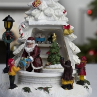 Светодиодная фигура &laquo;Ёлка&raquo; 10 &times; 23 &times; 10 см, полистоун, батарейки ААх3 (не в комплекте), USB, свечение тёплое белое