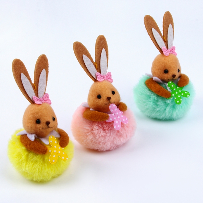 Мягкая игрушка &laquo;Зайчик&raquo; на подвесе, 8 см, цвет МИКС