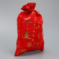 Мешочек подарочный холща &laquo;Счастливого Нового Года&raquo;, тиснение, 16 х 24 см +/- 1.5 см, Новый год