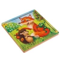 Пазл «Лесные зверята», 9 деталей Пазл «Лесные зверята», 9 деталей
