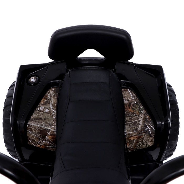 Электромобиль &laquo;Квадроцикл&raquo;, EVA колёса, кожаное сидение, цвет чёрный