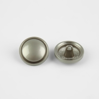 Набор металлических пуговиц на ножке, d = 18 мм, 4 шт, матовые, цвет серебряный Набор металлических пуговиц на ножке, d = 18 мм, 4 шт, матовые, цвет серебряный