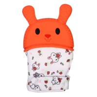 Прорезыватель-рукавичка &laquo;Зайка&raquo;, цвет красный/желтый, Крошка Я