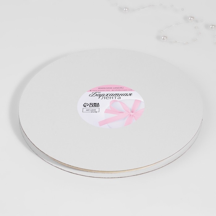 Лента бархатная, 6 мм, 18 &plusmn; 1 м, цвет молочный №04