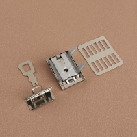 Застёжка для сумки, 3,5 &times; 2,6 см, цвет серебряный