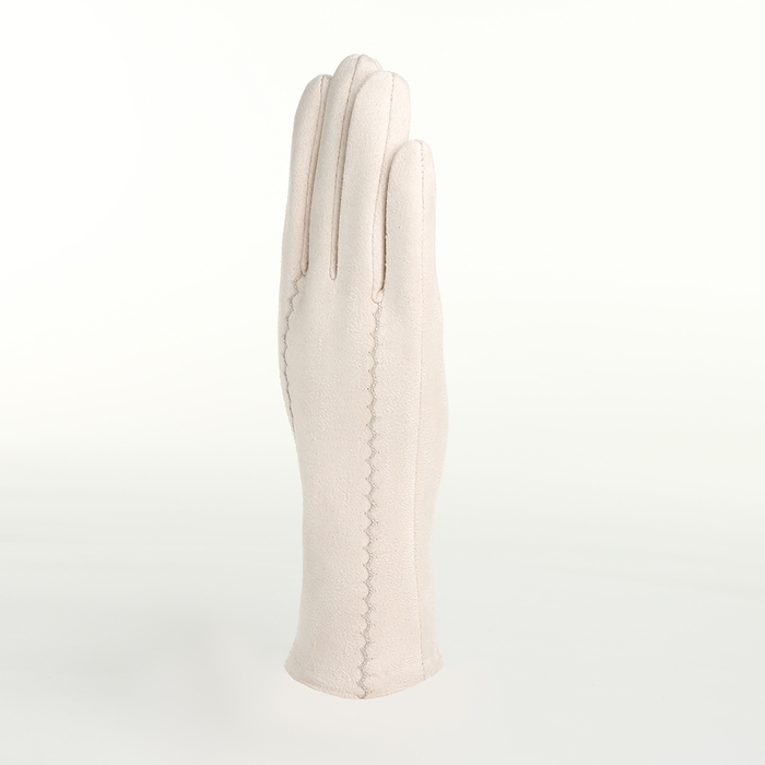 Перчатки женские, безразмерные, без утеплителя, цвет молочный