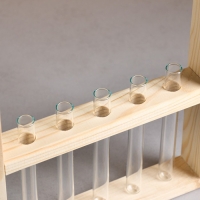 Кашпо деревянное 25х40х4,5 см с 5 колбами "Рамка Экстра", натуральный Дарим Красиво Кашпо деревянное 25х40х4,5 см с 5 колбами "Рамка Экстра", натуральный Дарим Красиво