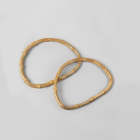 Ручки для сумки, 2 шт, бамбук, 17 &times; 12 см, толщина 0,8 см