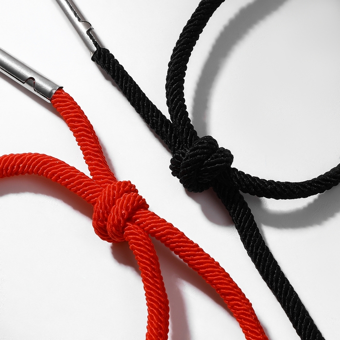 Браслеты &laquo;Неразлучники&raquo; на магните, три черепашки, цвет чёрно-красный, 8 см