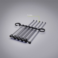 Вешалка для брюк и юбок Доляна, 34&times;18&times;17 см, 5 спиц,  раздвижная, цвет хромированный