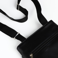 Сумка мужская через плечо TEXTURA, искусственная кожа, цвет чёрный Сумка мужская через плечо TEXTURA, искусственная кожа, цвет чёрный