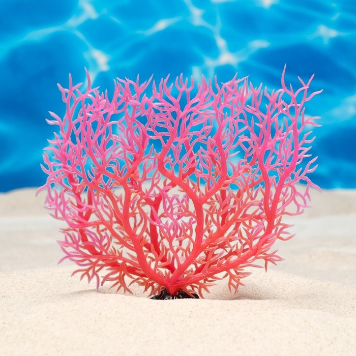 Растение искусственное аквариумное, светящееся, 15 см, красное Растение искусственное аквариумное, светящееся, 15 см, красное