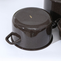 Набор эмалированных кастрюль &laquo;Гранит&raquo;, 3 предмета: 1,5 л, 3 л, 4,5 л, цвет коричневый