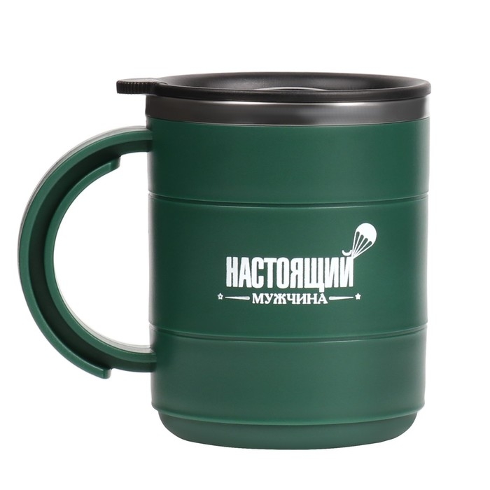Термокружка "Мастер К" Поход "Настоящий мужчина",450 мл, сохраняет тепло 2 ч, 12.5 х 10.5 см