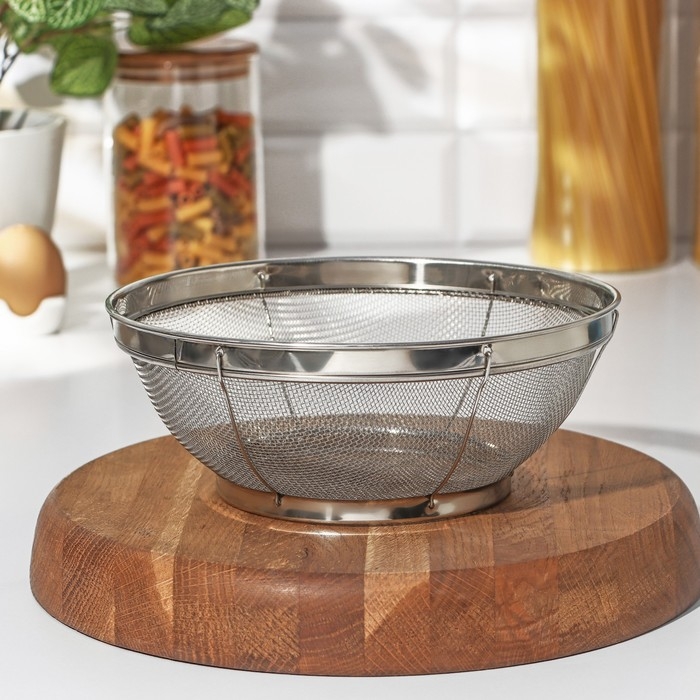 Сито для просеивания Доляна &laquo;Универсал&raquo;, d=21,5 см, цвет серебристый