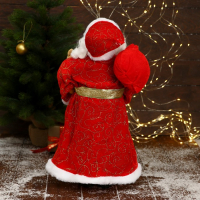 Дед Мороз "В красной подпоясанной шубе, с подарками" 45х23 см Дед Мороз "В красной подпоясанной шубе, с подарками" 45х23 см