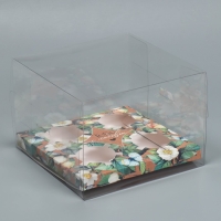 Коробка для капкейка, кондитерская упаковка, 4 ячейки &laquo;Тебе с любовью&raquo;, 16 х 16 х 11.5 см