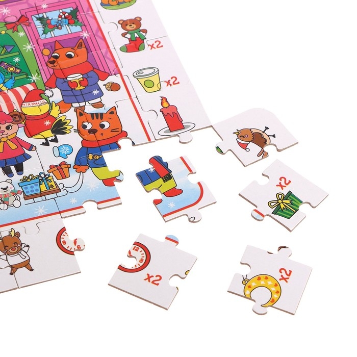 Пазл &laquo;Собери, найди, покажи. Новогодние хлопоты&raquo;, 260 деталей