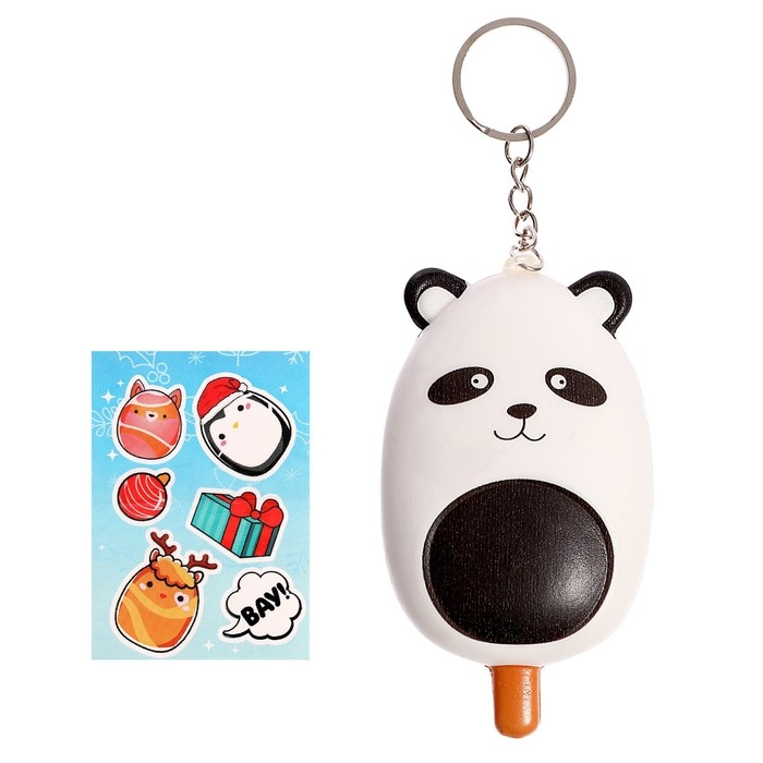 Игрушка-сюрприз новогодний «Мяк-жмяк» в мороженке, МИКС Игрушка-сюрприз новогодний «Мяк-жмяк» в мороженке, МИКС