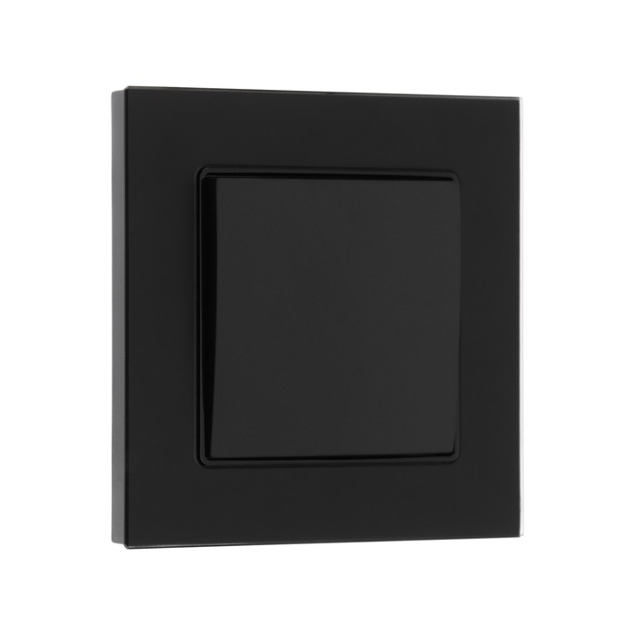 Выключатель проходной TOT Matte Glass, 10 А, 1 кл., скрытый, стекло, черный Выключатель проходной TOT Matte Glass, 10 А, 1 кл., скрытый, стекло, черный