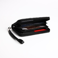 Кошелёк женский на молнии, цвет чёрный Кошелёк женский на молнии, цвет чёрный